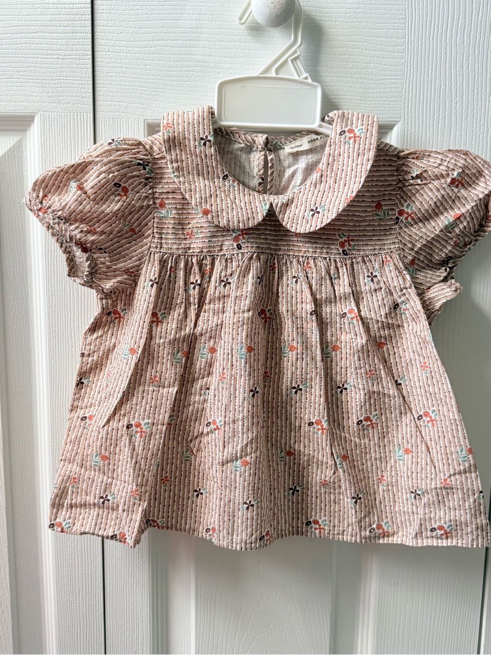 Soor Ploom Floral Peter Pan Collar Top Size 5y Like new only wash